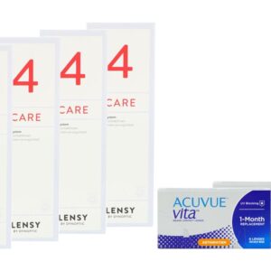 Acuvue Vita for Astigmatism 2 x 6 Monatslinsen + Lensy Care 4 Halbjahres-Sparpaket