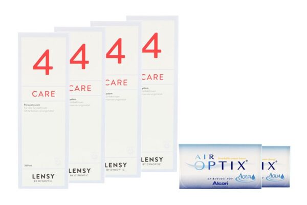 Air Optix Aqua 2 x 6 Monatslinsen + Lensy Care 4 Halbjahres-Sparpaket