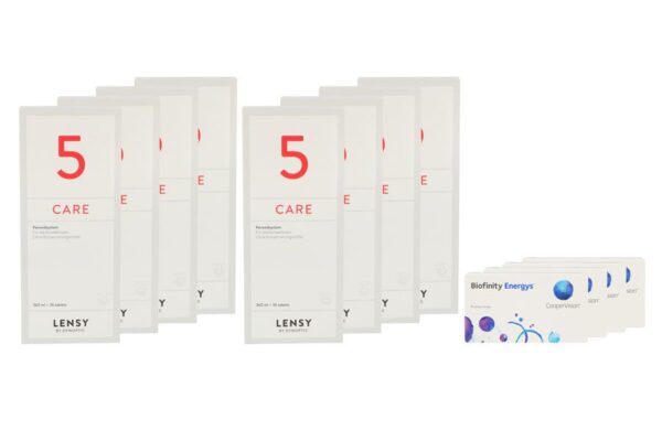 Biofinity Energys 4 x 6 Monatslinsen + Lensy Care 5 Jahres-Sparpaket