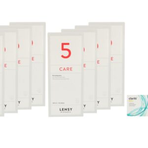Clariti toric 4 x 6 Monatslinsen + Lensy Care 5 Jahres-Sparpaket