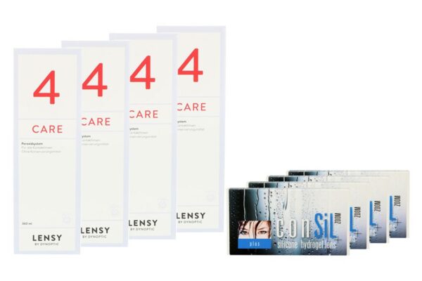 ConSiL Plus Zoom 4 x 3 Monatslinsen + Lensy Care 4 Halbjahres-Sparpaket