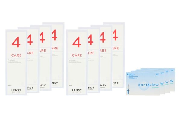 Contaview premium UV 4 x 6 Monatslinsen + Lensy Care 4 Jahres-Sparpaket