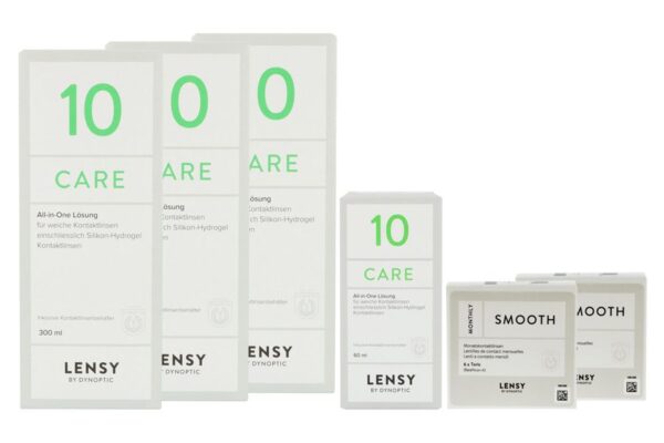 Lensy Monthly Soft Toric 2 x 6 Monatslinsen + Lensy Care 10 Halbjahres-Sparpaket