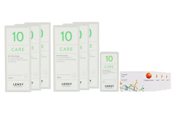 Proclear Toric 4 x 6 Monatslinsen + Lensy Care 10 Jahres-Sparpaket