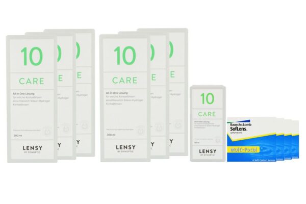 SofLens Multi-Focal 4 x 6 Monatslinsen + Lensy Care 10 Jahres-Sparpaket