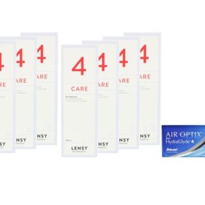 Air Optix plus HydraGlyde 4 x 6 Monatslinsen + Lensy Care 4 Jahres-Sparpaket