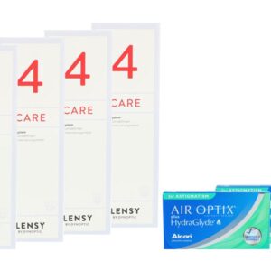 Air Optix plus HydraGlyde for Astigmatism 2 x 6 Monatslinsen + Lensy Care 4 Halbjahres-Sparpaket