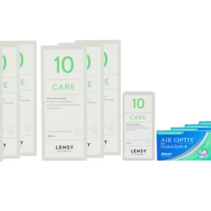Air Optix plus HydraGlyde for Astigmatism 4 x 6 Monatslinsen + Lensy Care 10 Jahres-Sparpaket