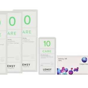 Biofinity toric XR 2 x 6 Monatslinsen + Lensy Care 10 Halbjahres-Sparpaket
