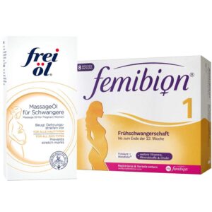 Femibion® 1 Früschwangerschaft + frei öl® MassageÖl für Schwangere