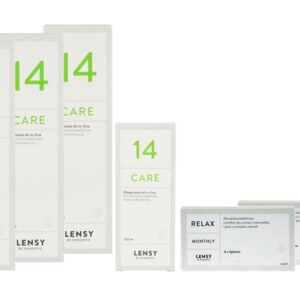 Lensy Monthly Relax Spheric 2 x 6 Monatslinsen + Lensy Care 14 Halbjahres-Sparpaket