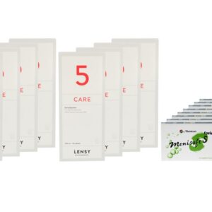 Menisoft S toric 8 x 6 Zwei-Wochenlinsen + Lensy Care 5 Jahres-Sparpaket