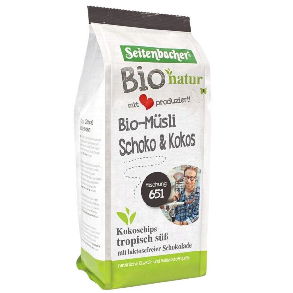 Seitenbacher® Bio natur Bio-Müsli Schoko & Kokos
