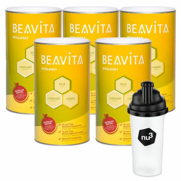 BEAVITA Vitalkost Original, Vanille + nu3 Shaker