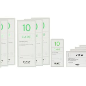 Lensy Monthly View Multifocal 4 x 6 Monatslinsen + Lensy Care 10 Jahres-Sparpaket