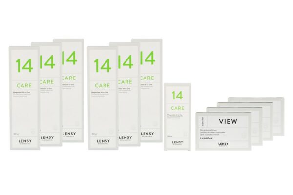 Lensy Monthly View Multifocal 4 x 6 Monatslinsen + Lensy Care 14 Jahres-Sparpaket