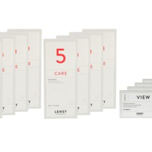 Lensy Monthly View Spheric 4 x 6 Monatslinsen + Lensy Care 5 Jahres-Sparpaket