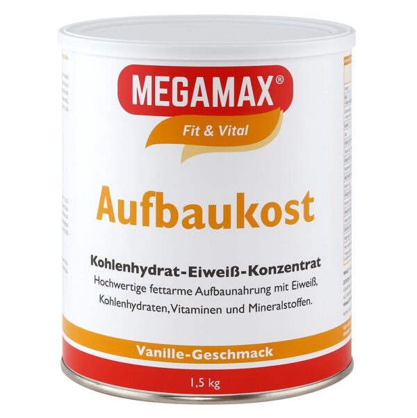 MEGAMAX® Fit & Vital Concentré de glucides et de protéines pour l'alimentation de base, goût vanille