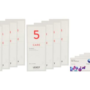 Biofinity toric multifocal 4 x 6 Monatslinsen + Lensy Care 5 Jahres-Sparpaket