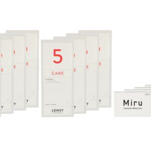 Miru 1 Month Toric 4 x 6 Monatslinsen + Lensy Care 5 Jahres-Sparpaket